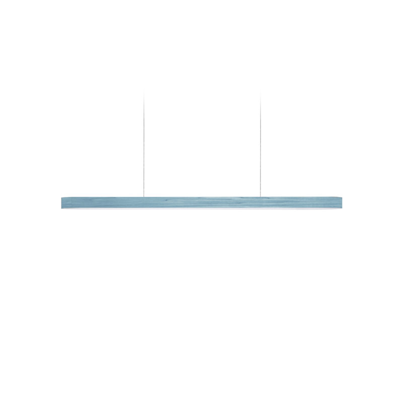 1 - Light LED Pendant, Sea Blue, 98" H x 47.2" W x 2" D, Matte White