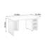 Bureau d'écriture durable en bois de frêne avec tiroirs-1080268494