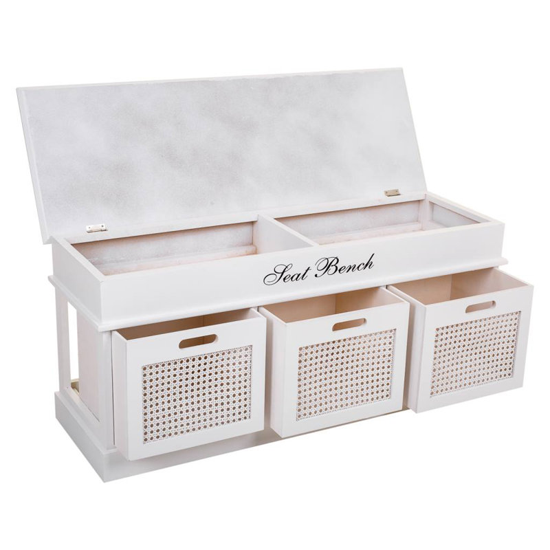 Randi Storage Bench, White/Beige