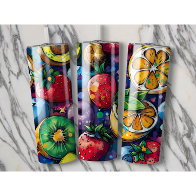 Choose Handmade Tumblers 591 mL Vacuum Insulated Stainless Steel (18/8) Travel Tumbler with Straw