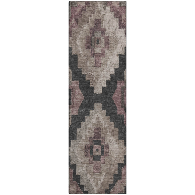 Premium Machine Washable Farolt AMF1894 Aztec Rug, Runner 2'3" x 7'6"