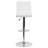 Nobles Contemporary Adjustable Height Barstool with Panel Back and Chrome Base-42689926
