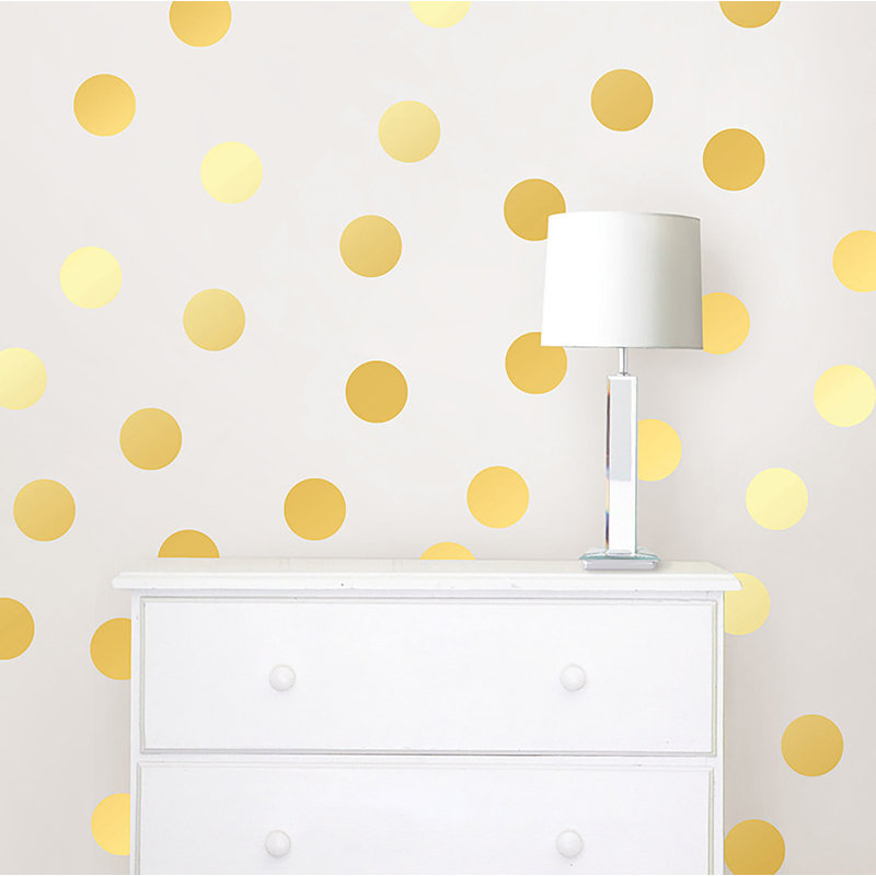 Adhésif décoratif à pois, H 26,25 po x l 47 po, Doré