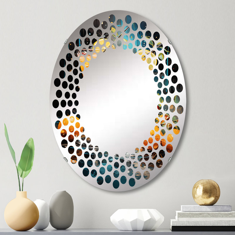 Artful Mixology Cocktail Melody - Miroir mural à pois - MIR109561 - Ovale, L 20 po x H 30 po