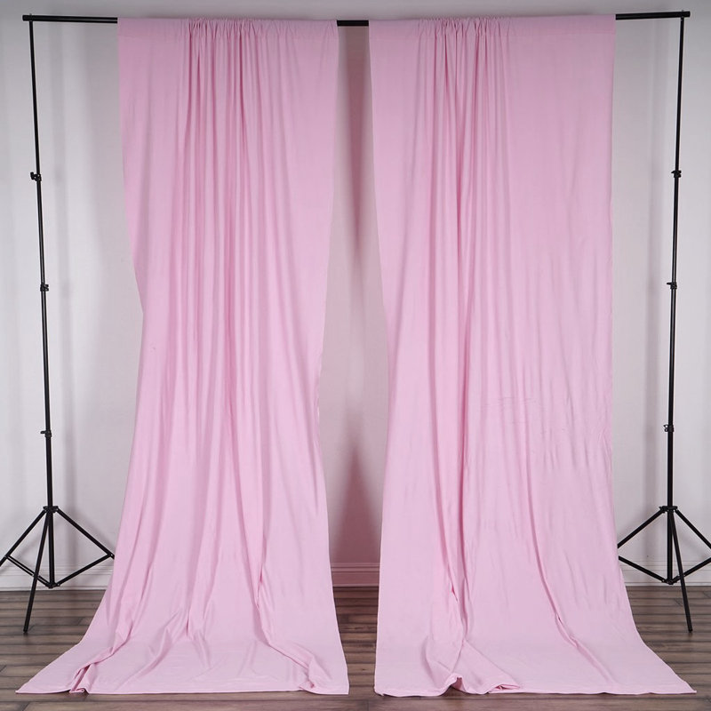 Panneau de rideau simple obscurcissant Antion, 56 po x 108 po, Rose clair