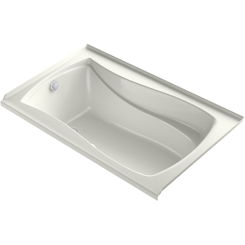 Mariposa 60" x 36" Alcover Air Acrylic Bathtub, Dune, Left