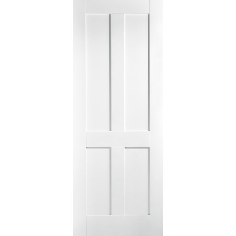 London Primed White Internal Door, 198.1cm H x 83.8cm W x 3.5cm D