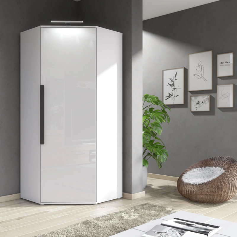 1 Door Laminate Wardrobe, White
