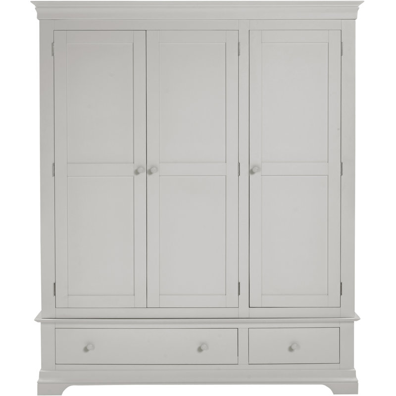 Adaleya 3 Door 2 Drawer Wardrobe, Grey