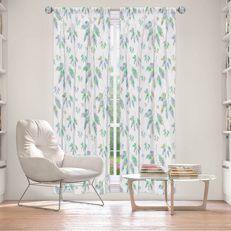 Ghassan Room Darkening Curtain Pair, Blue, 20" W x 61" L
