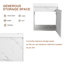 Meuble-lavabo flottant de 20 po avec lavabo en résine