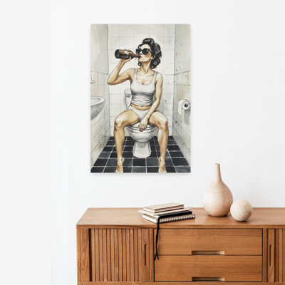 «Bathroom Bathroom Beer Break», art mural rétro