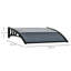Dakota Fields 75cm W x 100cm D Plastic Cover Retractable Door / Window Awning-907521160