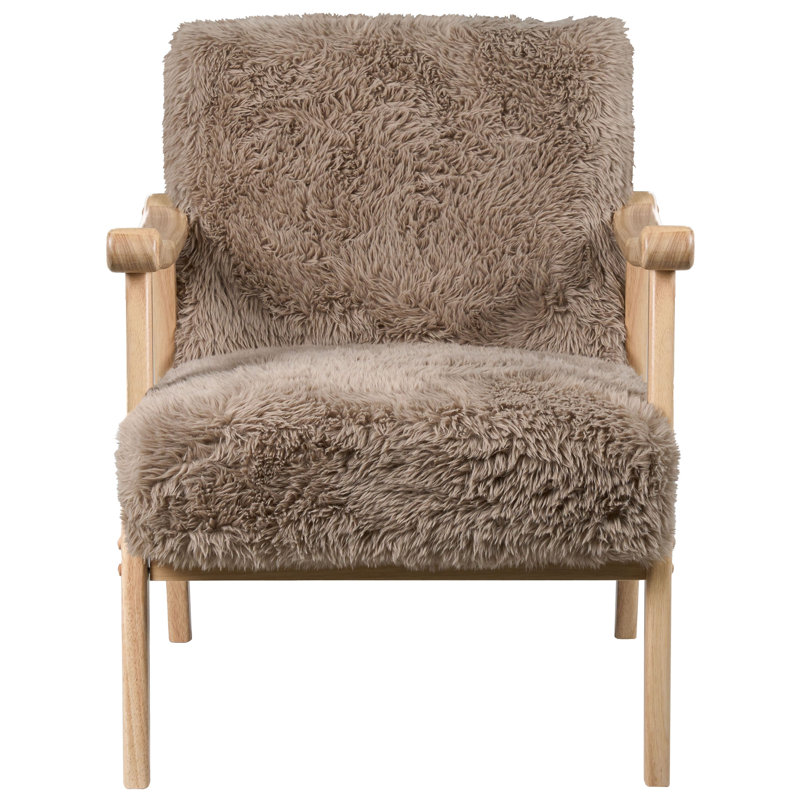 Upholstered Slipper Chair, Taupe