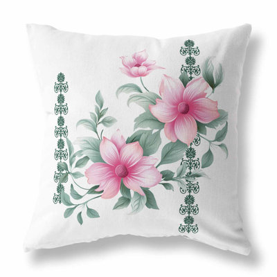 Indoor / Outdoor Floral Square Cushion