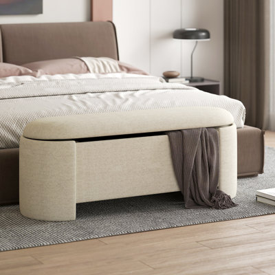 Repose-pieds avec rangement Mid-Century