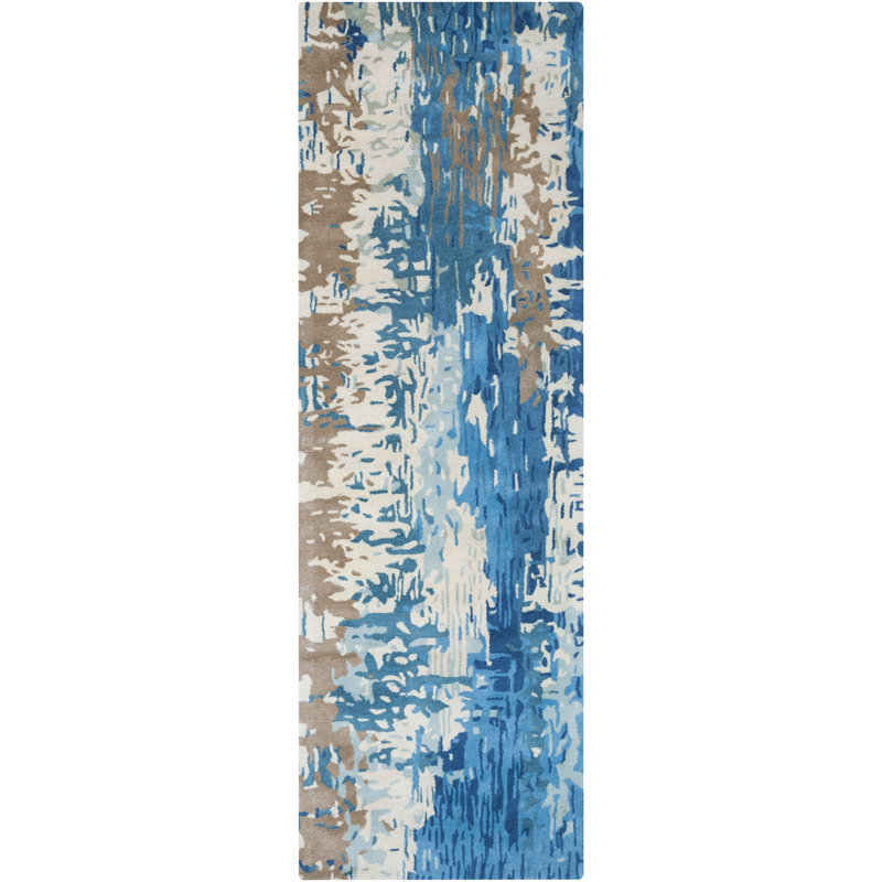 Ratcliff Hand Tufted Abstract Indoor Rug, Runner 2'6" x 8'