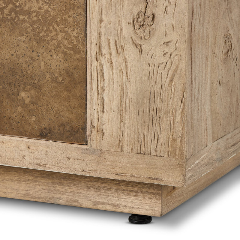 REDONDO Media Console, Bleached Alder