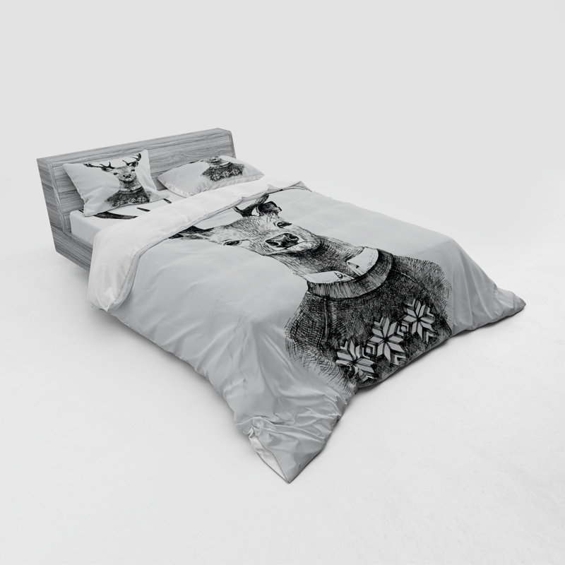 Indie Rustic Polyester Duvet Cover, Queen Duvet Cover + 3 Additional Pieces