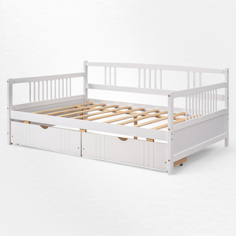 Solid Wood Full Size Daybed, White, Full