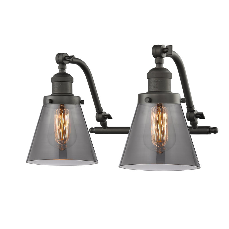 Cone 2 Light Bath Vanity Light, Oil Rubbed Bronze