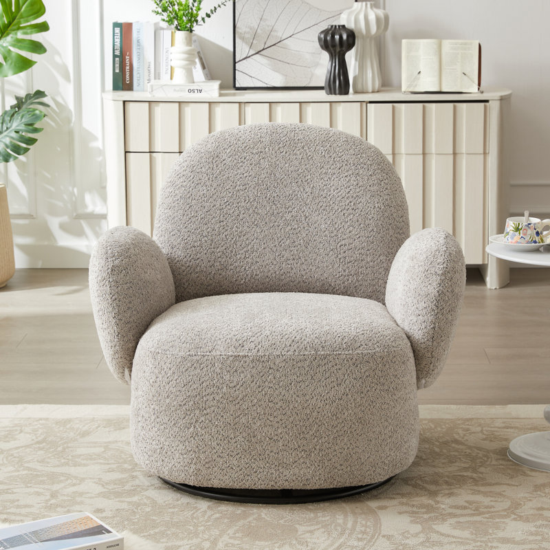 Chaise d'appoint pour le salon avec fonction pivotante, Gris clair