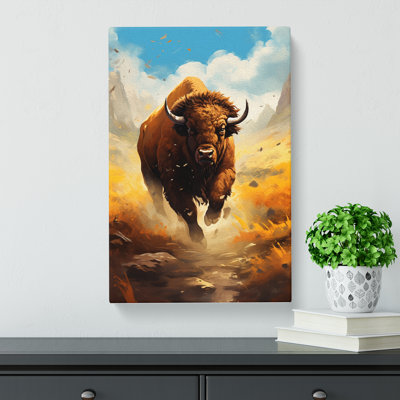 Buffalo Digital No.2 - Wrapped Canvas
