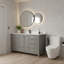 Meuble-lavabo autoportant moderne avec structure en bois massif et lavabo intégré-1951681781