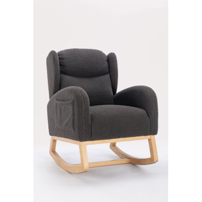 Teha Teddy Fabric Upholstered Rocking Chair