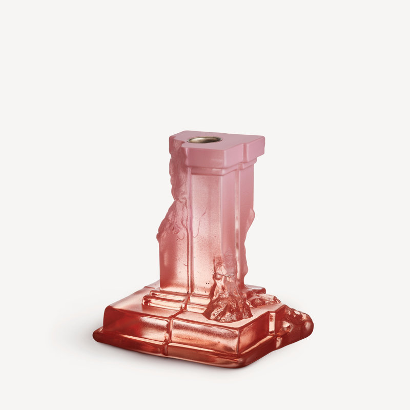 Rocky Baroque 5.91'' H Glass Tabletop Candlestick