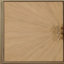 Armoire console en chêne naturel à motif soleil levant et finition taupe