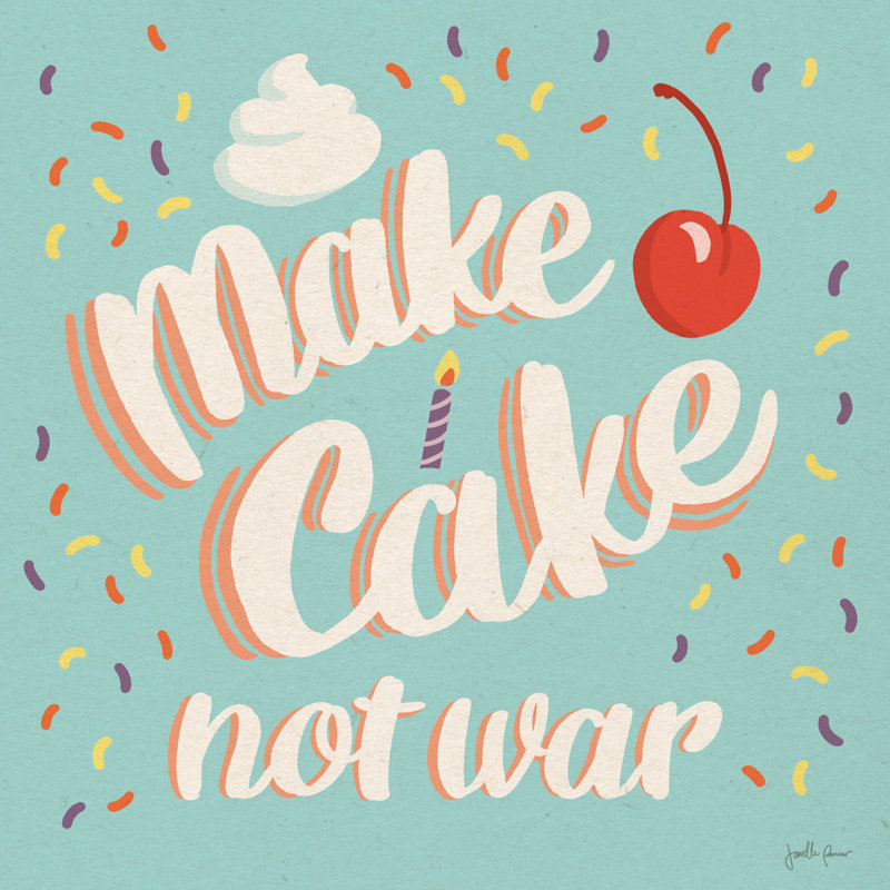Make Cake I by Janelle Penner - Wrapped Canvas Print, 76cm H x 76cm W