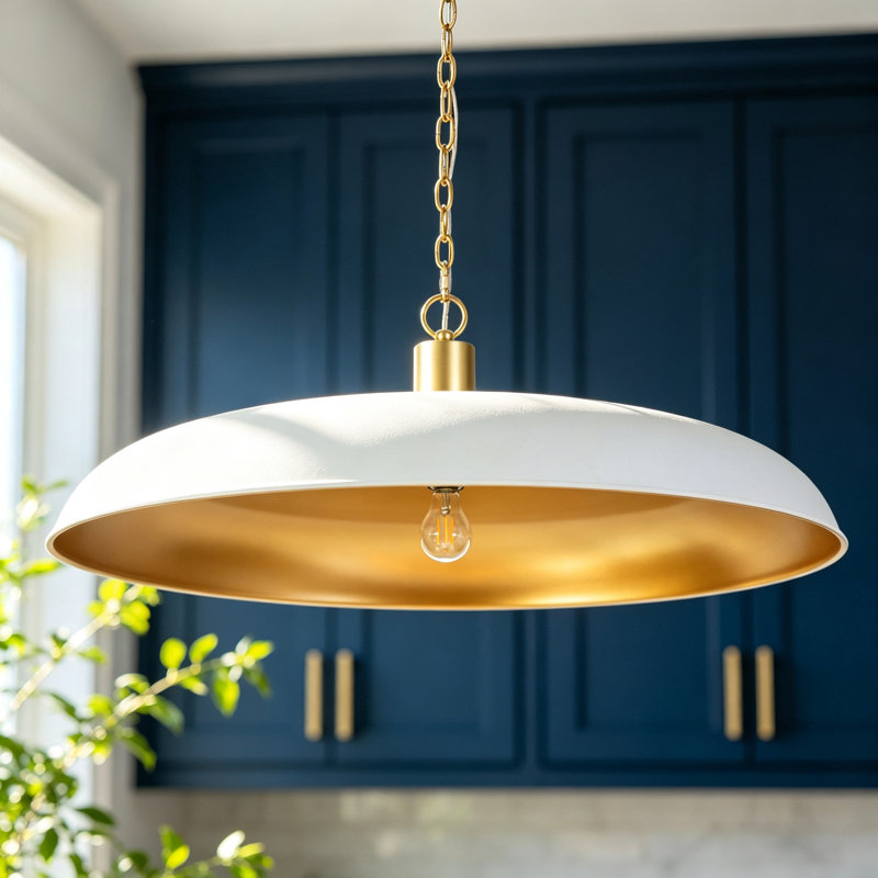  Luminaire suspendu surdimensionné pour îlot de cuisine à 1 lumière à intensité variable 33,5 po Hylia (ensemble de 1)