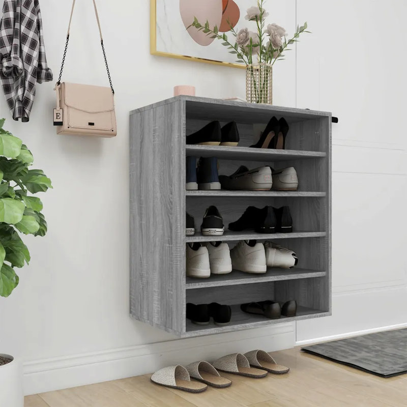Shoe Cabinet Engineered Wood, Grey Sonoma