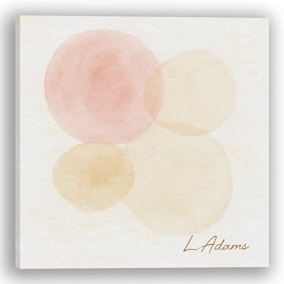 «Desert Glow», art mural cercles à l'aquarelle moderne