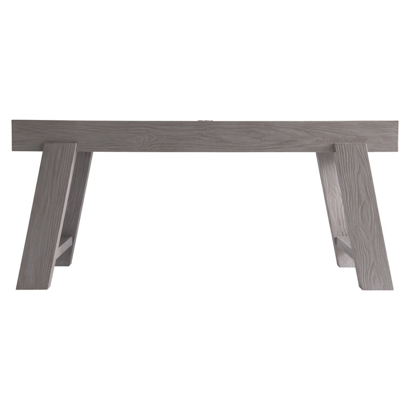 Trianon Contemporary Solid Wood Writing Desk with USB Port, Beige