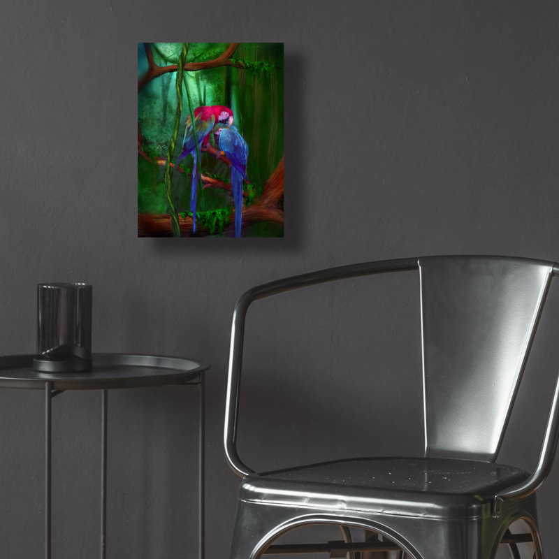 Art mural en verre 12 "x 16" «Jewels Jungle» par Carol Cavalaris de Bay Isle Home ™