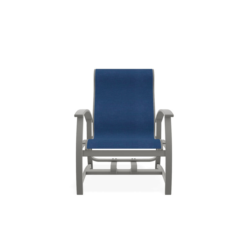 Belle Isle Outdoor Lounge Chair, Snow, White 6D Sunbrella®
