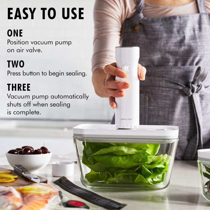 Zwilling J.A. Henckels Fresh & Save 7 Piece Vacuum Sealer Bag Set with Food Storage Containers