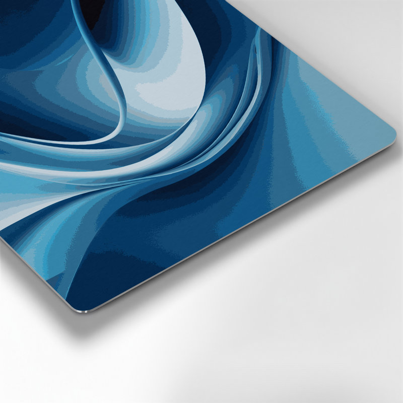 Gradient Abstract 37, art mural en métal bleu, H 12 po x l 12 po