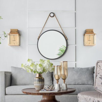 Miroir rond suspendu tendance
