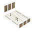 Lit plateforme de style blanc, support pleine grandeur à lattes en contreplaqué, capacité de charge maximale de 600 lb, avec bande de bois captivante