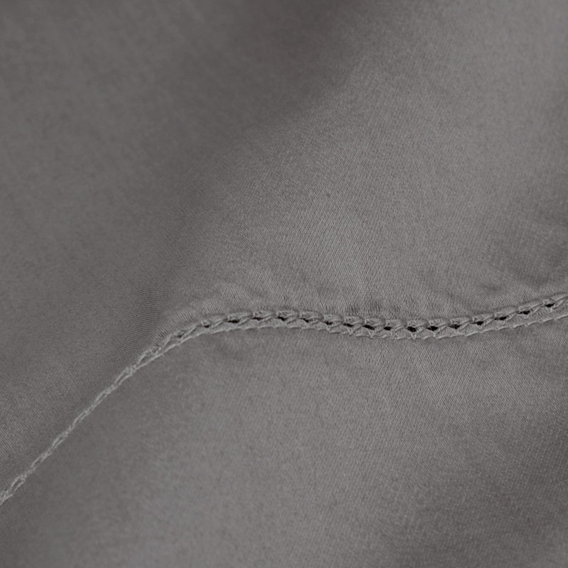 Barbe Sheet Set, Cal.King Sheet Set+Fitted Sheet+2Pillowcases, Charcoal Gray