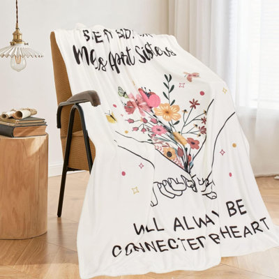 Sister Gifts Blanket for Sisters, Birthday Gifts for Sister Adult, Sisters Blankets, Best Sis Ever Gift for Mothers Day, Birthday, Graduation, Christmas, Cozy Warm Throw Blanket 60" X 50"