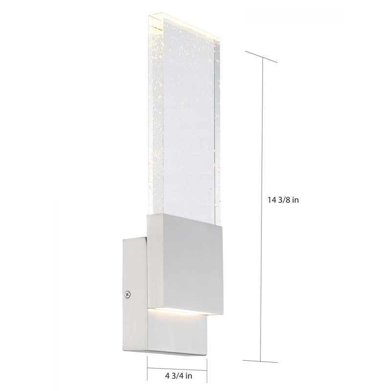 Luminaire encastré 1 lumière DEL Gwern 13W, Nickel poli