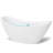 FerdY Boracay 67" Acrylic Freestanding Bathtub With Chrome Drain