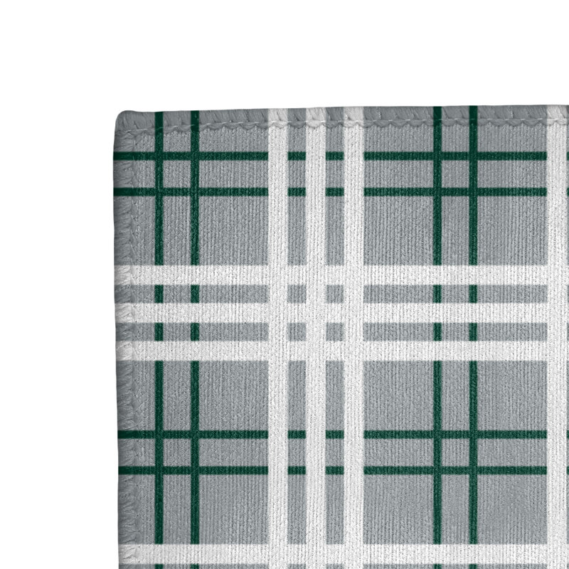 Tapis à carreaux gris, Rectangle 8 pi x 10 pi