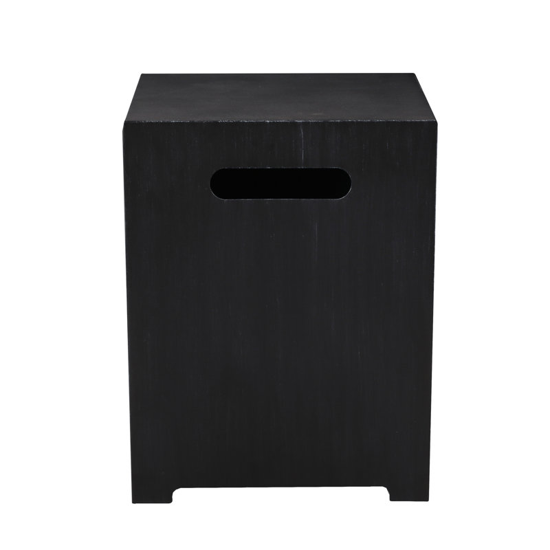 Multi - Functional Iron Tank Holder Used As Side Table Powder Coated Frame Dark Gray No Assembly 15.59 W X D 19.91 H Outdoor Space Beautify Finish Decor Upgrade