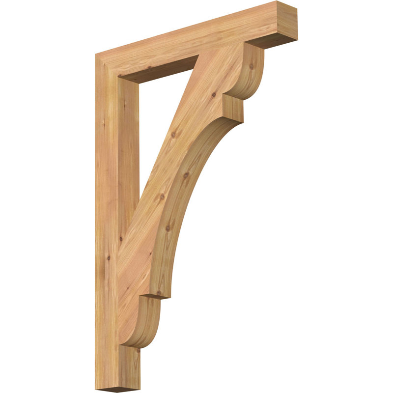 Olympic Block Bracket, 3 1/2"W Western Red Cedar (Smooth), 38"H  x 26"D