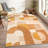 Boho Geometric Machine Washable Rug with Rubber Backing Soft Low Pile Non Slip Carpet for Living Room Bedroom-846957976